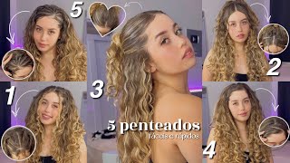 5 penteados fáceis e rápidos🤎