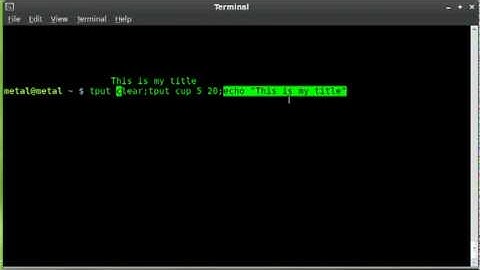 tput - tutorial #2 letter posistioning - BASH - Linux