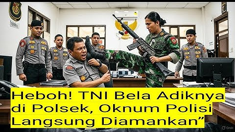 VIRAL‼ Prajurit TNI Ngamuk di Polsek Karena Adiknya Dipalak Oknum Polisi”