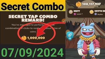 07 Sept 2024 Memefi Daily Secret Combo | today memefi 10,00,000 coin