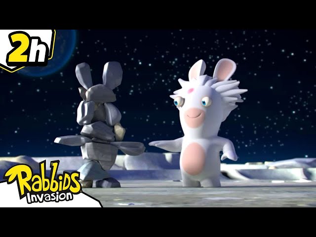 Incredible! The Rabbids are on the Moon! | RABBIDS INVASION | 2H New compilation | Cartoon for kids class=