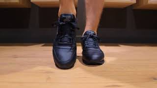 тресавище шилинг камуфлаж ONFEET Reebok Classic Leather "All Black" (3912) | sneakers.by - YouTube