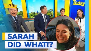 Tim's cheeky Sarah joke after ice bath challenge | Today Show Australia