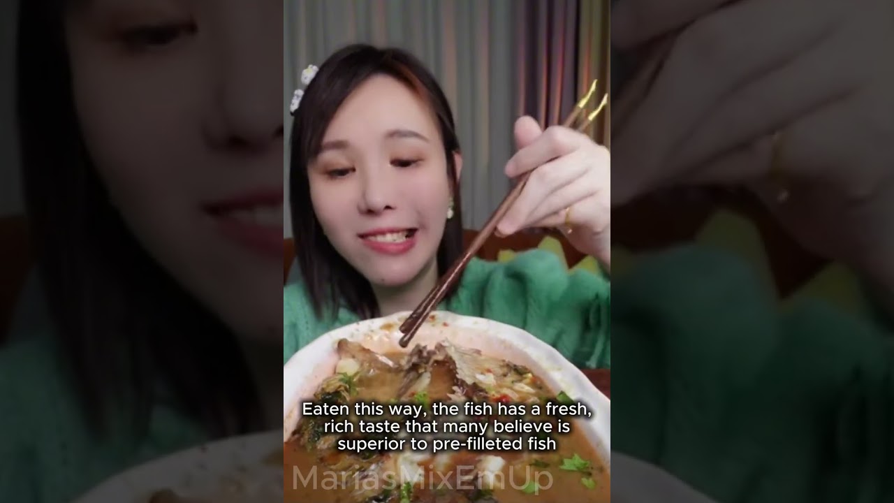 Eating a Whole Fish spitting Bones Out