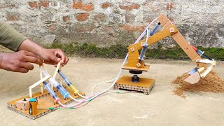 || How To Make Hydraulic JCB From Cardboard ||