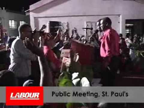 Yannick Mills Sings It's Working at Labour Rally o...