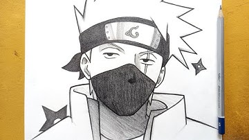 How to draw Kakashi hatake step by step for beginners || Easy anime drawing for beginners