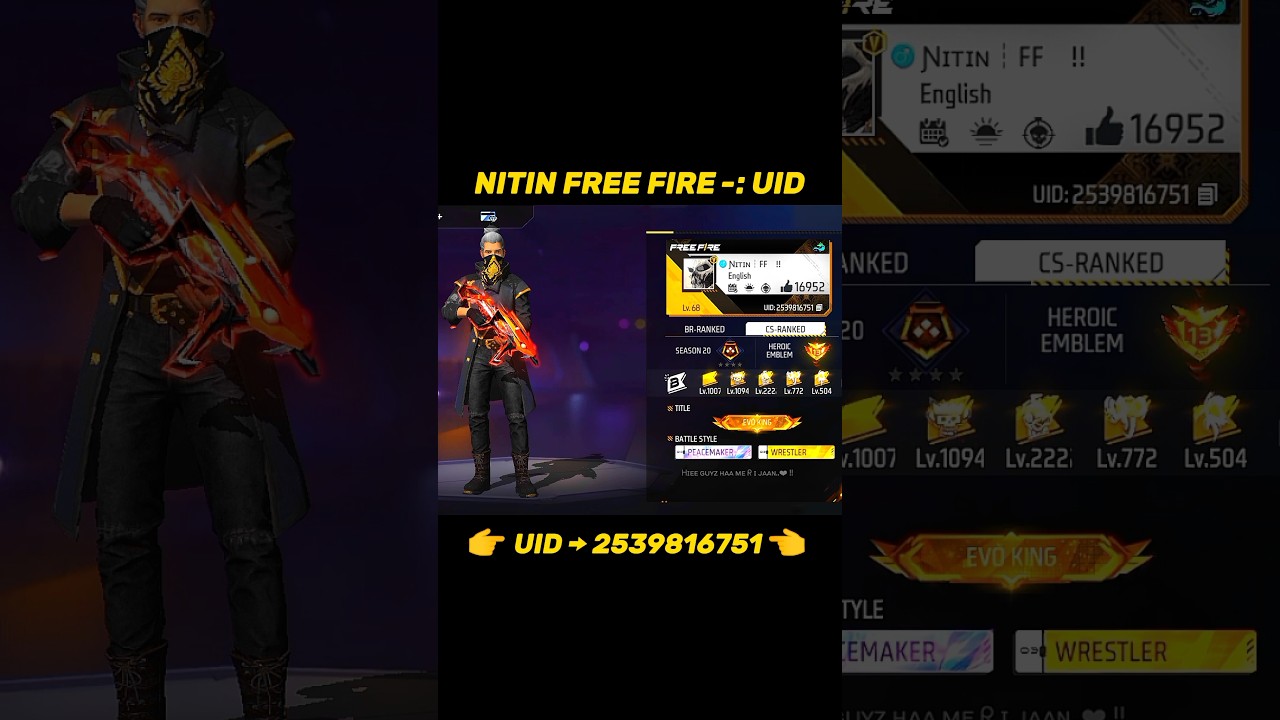 Nitin free fire uid