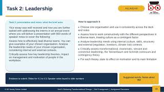 Unit 5  -  Delivering Transformational Change Assignment Discussion
