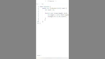 LeetCode Problem 1295. Find Numbers with Even Number of Digits
