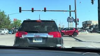 Driving in Wyoming. POV driving down Gillette Street. (Gillette WY)