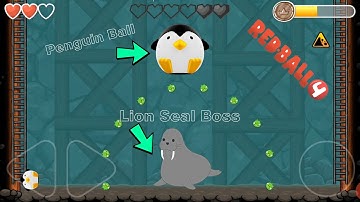 Penguin Ball with Loin Seal Boss fight in Red Ball 4.