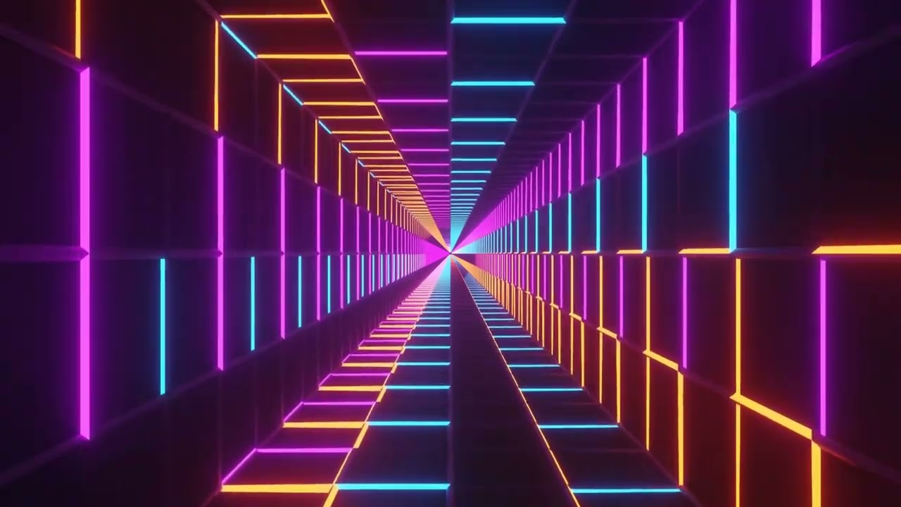 colourful animated geometric shapes with background music