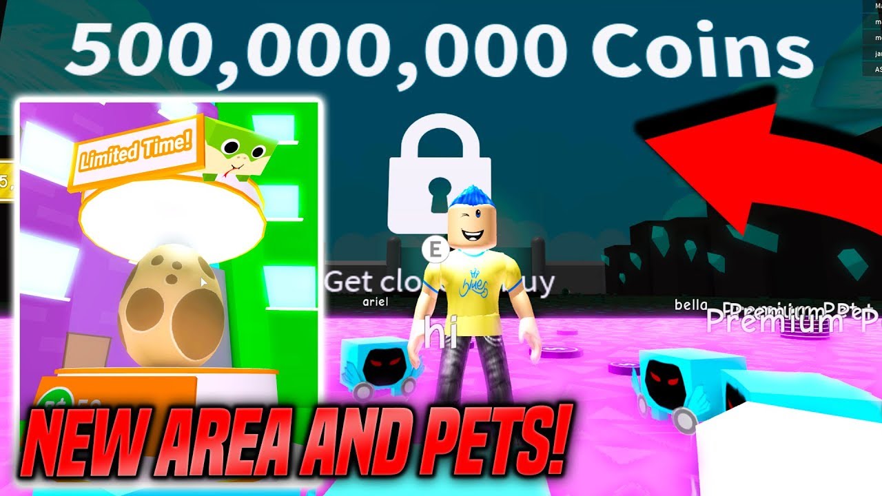 New Area And New Pets Update In Pet Simulator New Dominus Roblox Youtube - roblox pet simulator areas