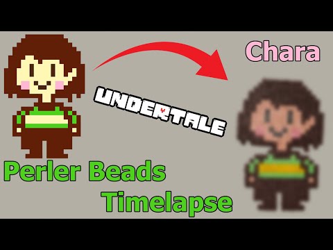 Perler Beads Timelapse: Sans - Undertale Pixel Art 