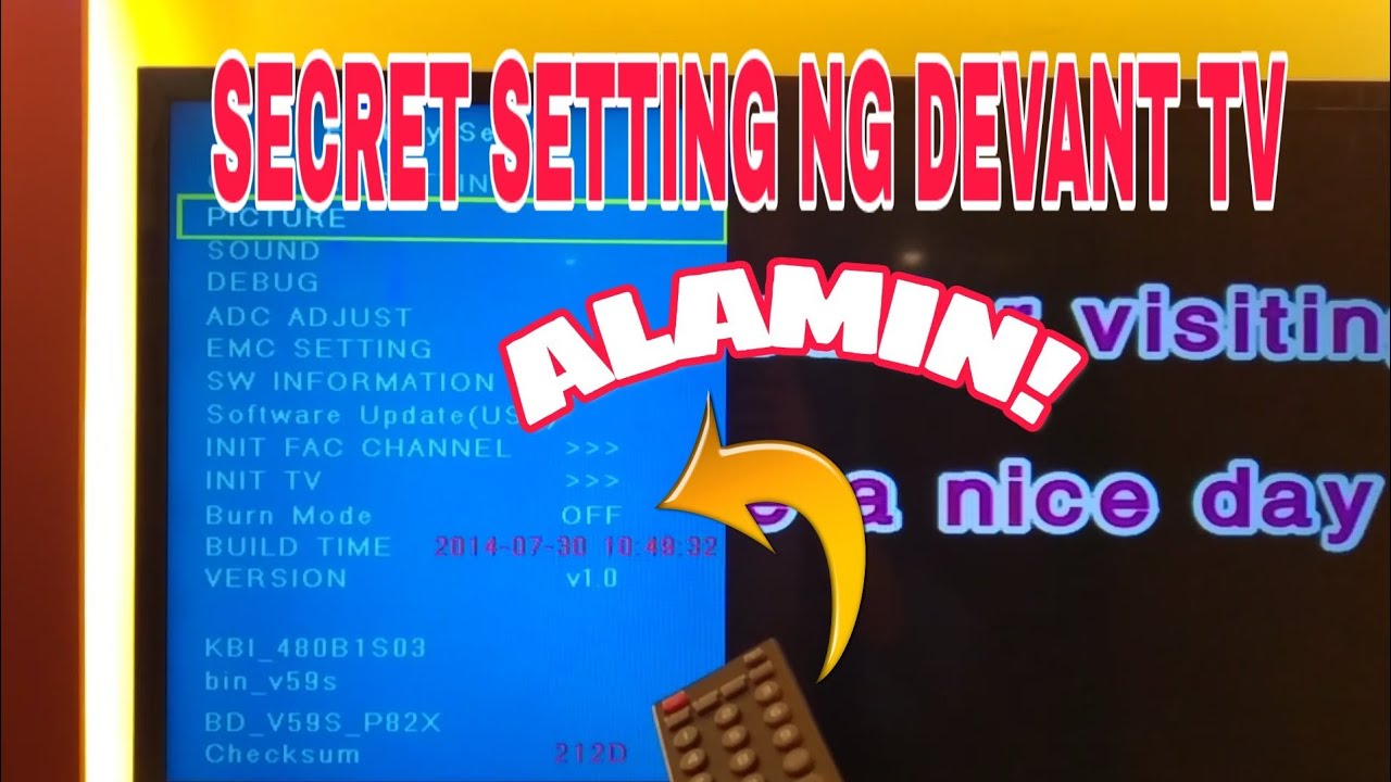 How to enter Service Mode on Devant Led TV Model 48DL410 | [Tagalog