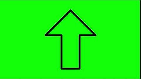 Animated Up Icon on Green Screen With Pop-up Sound