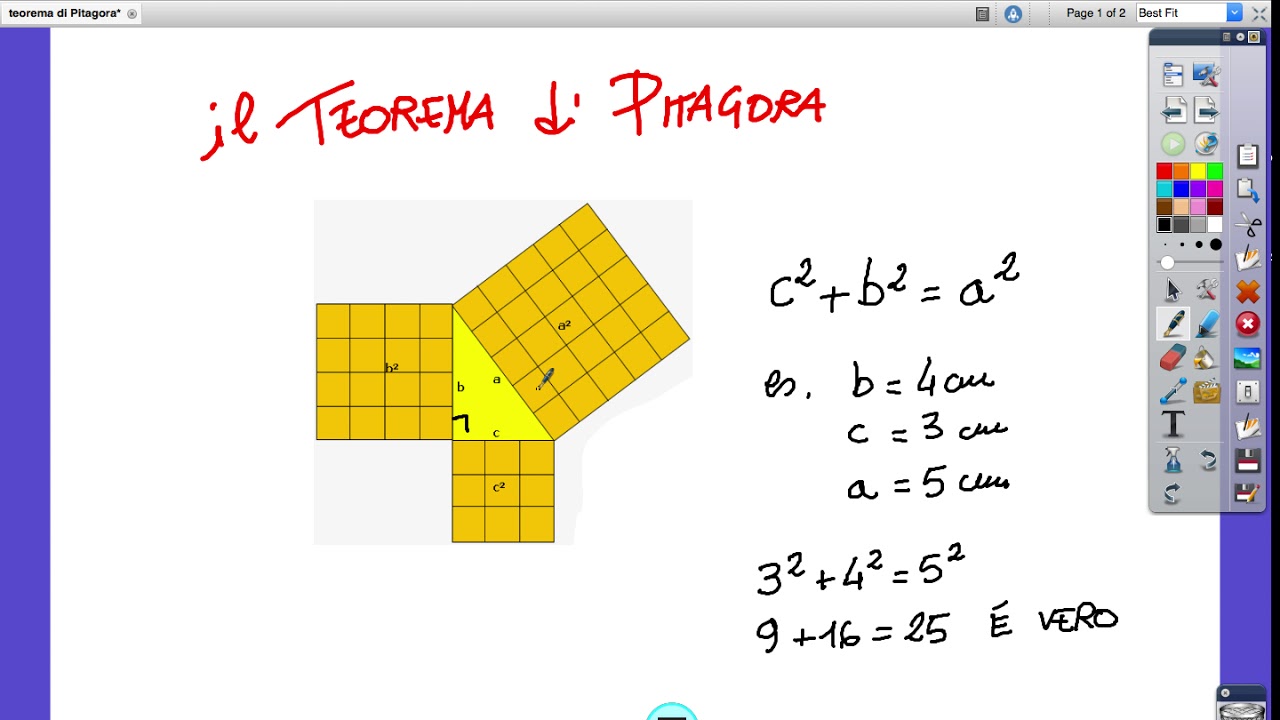 Le Formule Del Teorema Di Pitagora Youtube