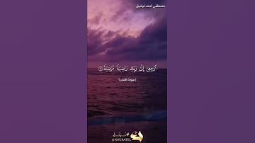 حالات واتس قرآن كريم سورة الفجر الشيخ مصطفى احمد توفيق