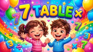 👉 7 Table | Table of 7 | Learn Multiplication for Kids | Easy &amp; Fun Learning ❤️ 😍 