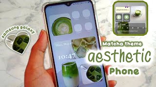 make your Android phone aesthetic | matcha theme 🍵 | Samsung Galaxy aesthetic ✨️