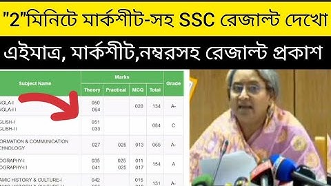 এবার,SSC মার্কশীট-নম্বরসহ রেজাল্ট দেখে নেও | SSC মার্কশীট সহ রেজাল্ট দেখার নিয়ম | result marksheet