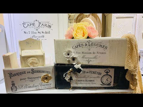 diy's-shabby-french-boxes-using-cardboard-boxes!-trash-to-treasure-recipe-box-&-paper-flowers-(130)