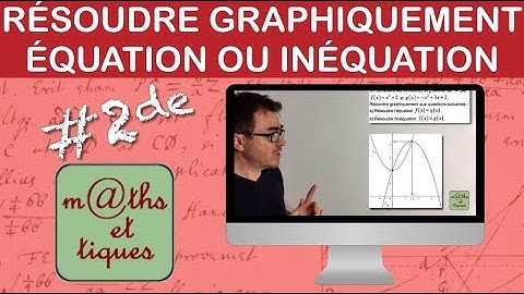 Résoudre graphiquement une équation ou une inéquation - Seconde