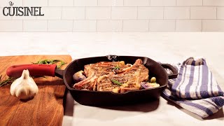 Pan Grilled Veal Chops With Rosemary | Cuisinel Cast Iron Recipe How To Pan Sear Veal Chops
