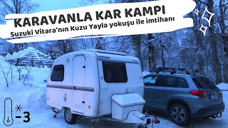 Karavan ile Kar Kampı / Suzuki Vitara, Karavanı Dağa Çıkartabildi Mi?