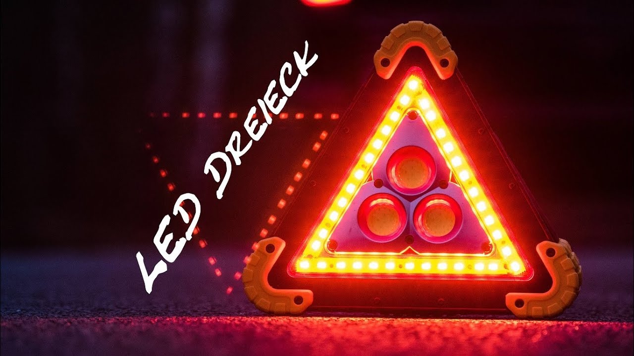 Faltbares Warndreieck Led / Straßenrand Reflektierendes Notfall-Dreieck  Blinkender Reflektor (40 * 38cm)