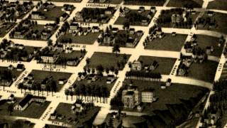 Tuskaloosa Alabama 1887 Panoramic Bird's Eye View Map 7255