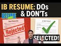 Perfect Investment Banking Resume That Gets You Interviews | Free IB CV Template + Pro Tips