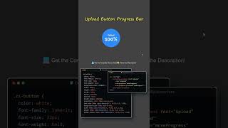 Upload Button with Progress Bar Animation | HTML CSS & JavaScript #shorts