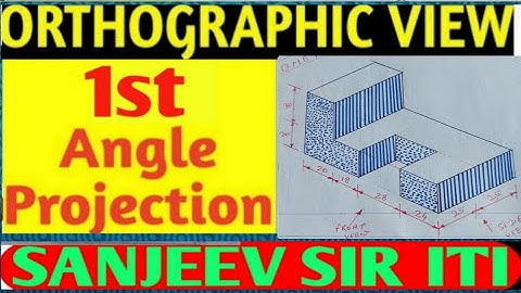 How To Draw Isometric view change from Orthographic projection in 1st Angle Projectin#sanjeevsiriti#