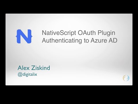 NativeScript with Azure Active Directory Authentication for Office 365 and Microsoft Graph Queries