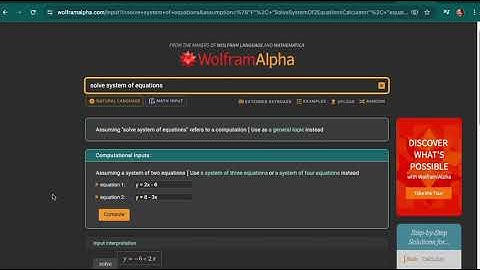 Solving a System of Linear Equations By Graphing - Two Equations and Two Variables