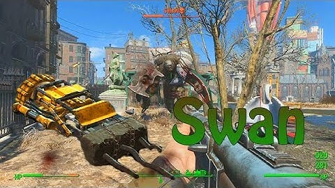 Fallout 4 "swan" unique super mutant behemoth and furious power fist