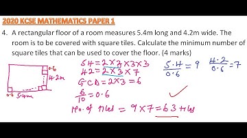 2020 KCSE MATHEMATICS REVISION