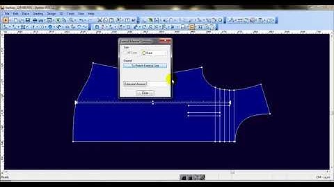 Optitex ND Extend Internal tool, Use this tool to extend an internal object up to the contour, or by