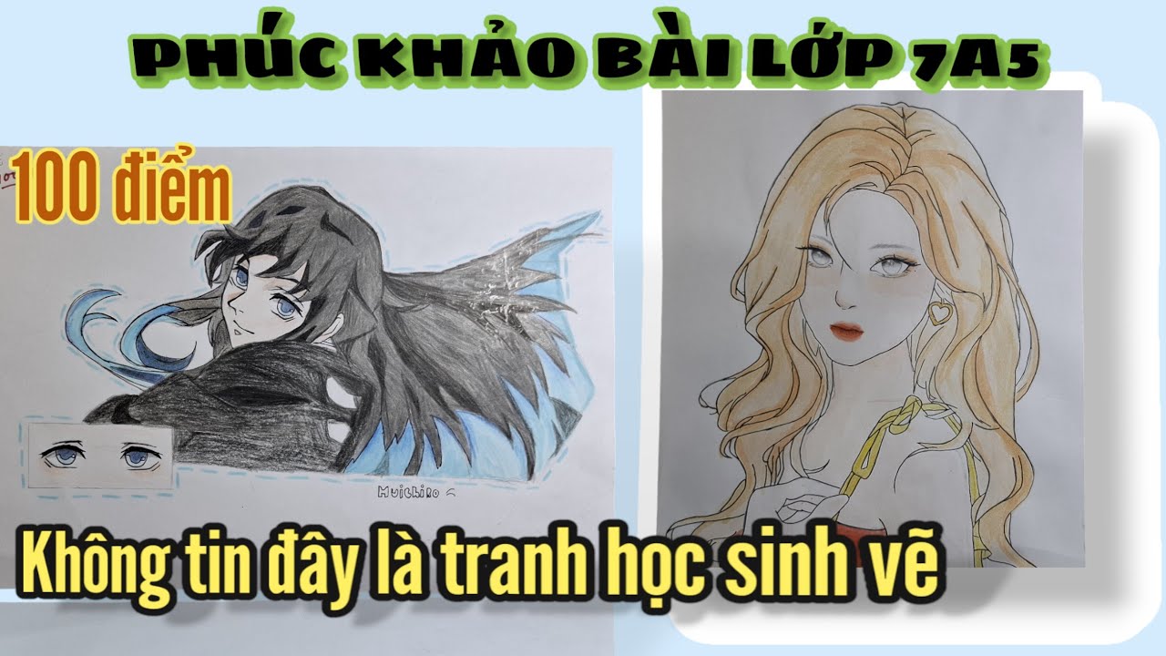 Phúc khảo bài vẽ Tự do lớp 7a5, cộng điểm thì ít trừ điểm thì nhiều #quaizandayde #art #mythuat