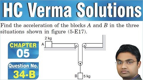 Find the acceleration of the blocks A and B in the three situations shown in figure (5-E17).