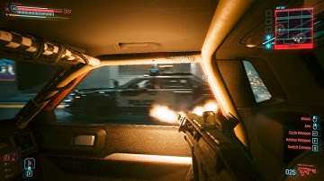Cyberpunk 2077 2.01 | New Vehicle Combat Pewpew in First Person is Very Cinematic!