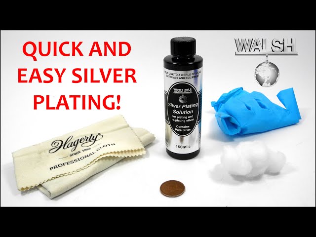 Silver Plating with cold rub-on solution. 