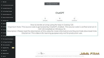 How to iterate an array using for loop in Golang 1.20