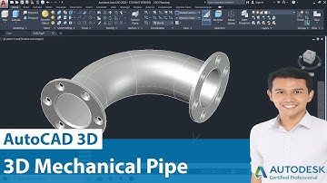 #054 I AutoCAD 3D Mechanical Pipe Practice (Malay) I Nazmi Ismail