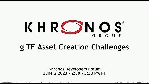 glTF Asset Creation Challenges