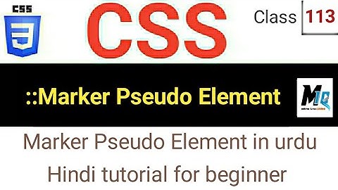 CSS :;Marker Pseudo Element Selector || in urdu tutorial beginner