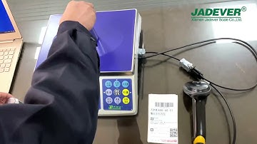 Jadever table scale JWQ save weighing data in U disk with bar-code scanner