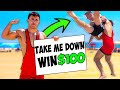 Take me down win 100 vs strangers venice beach